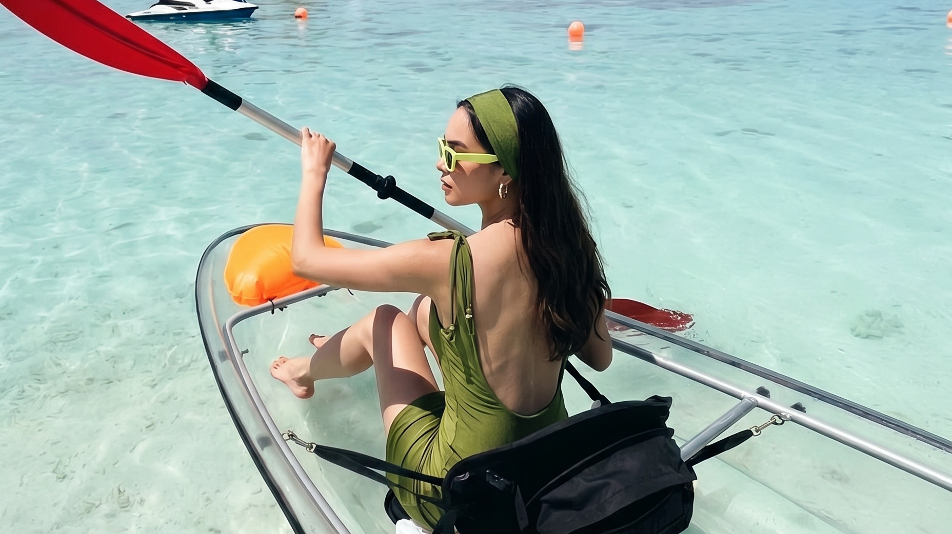 Women Wearing Looma swimwear in maldives