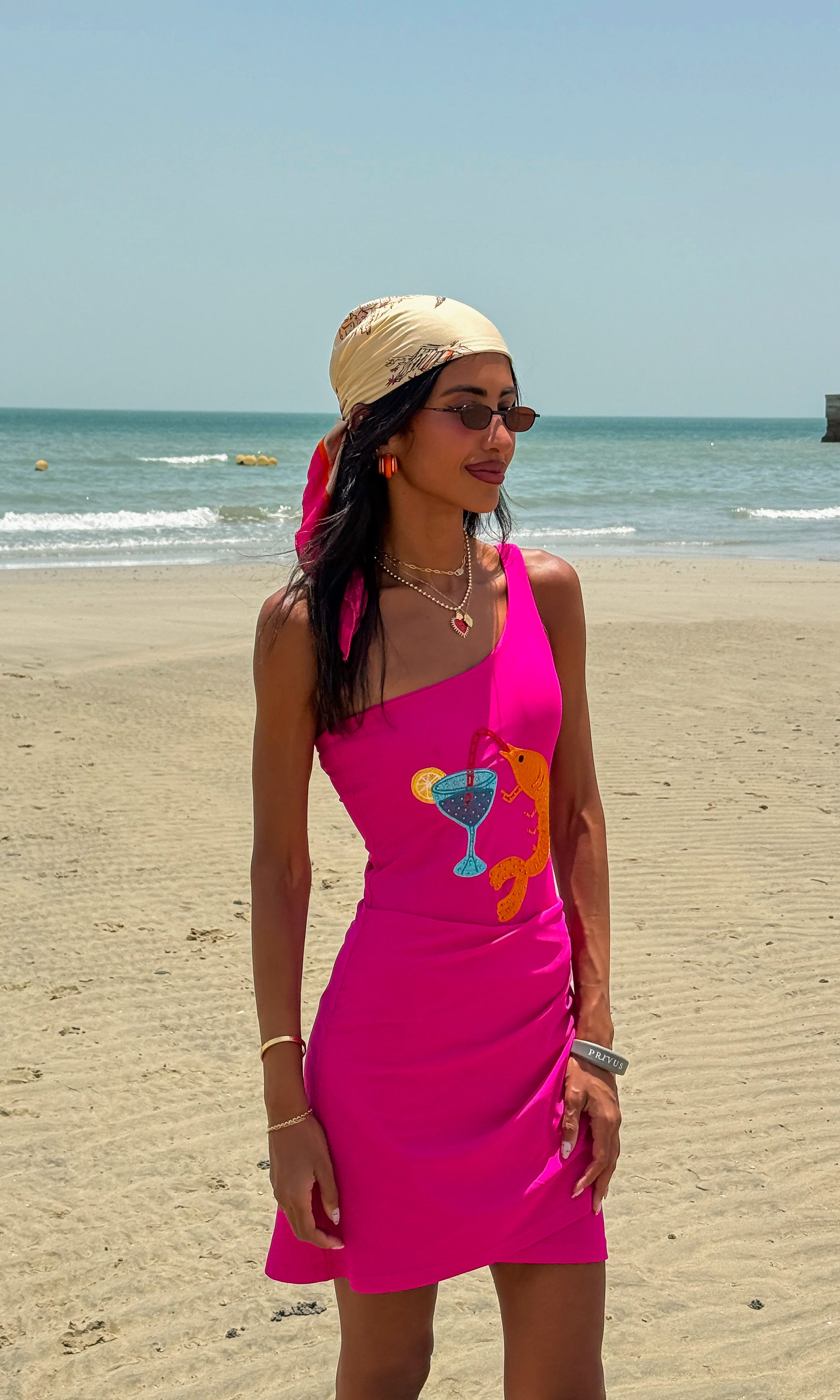 Tropical Sips Fuchsia Swimsuit - Loomaswim.com