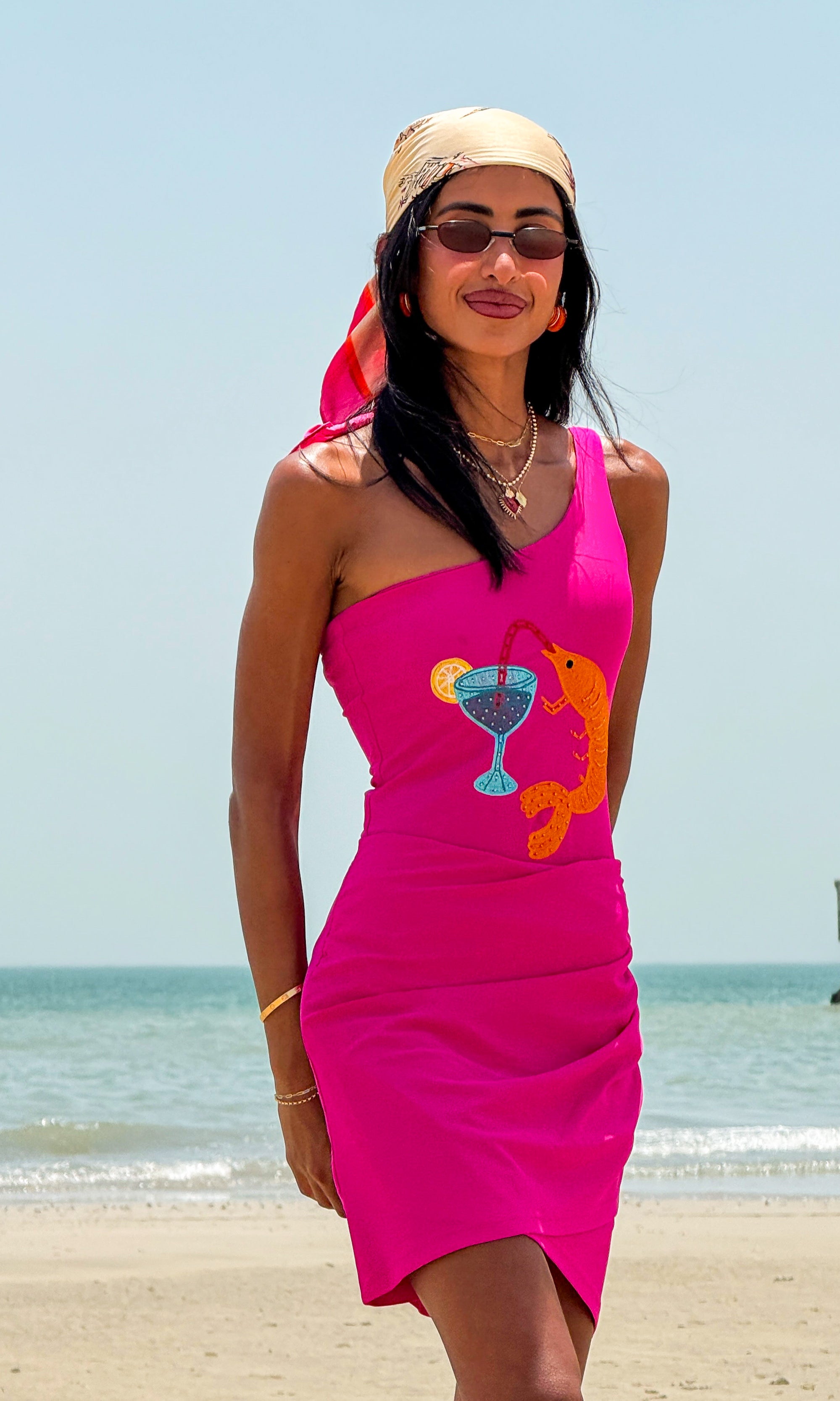 Tropical Sips Fuchsia Swimsuit - Loomaswim.com