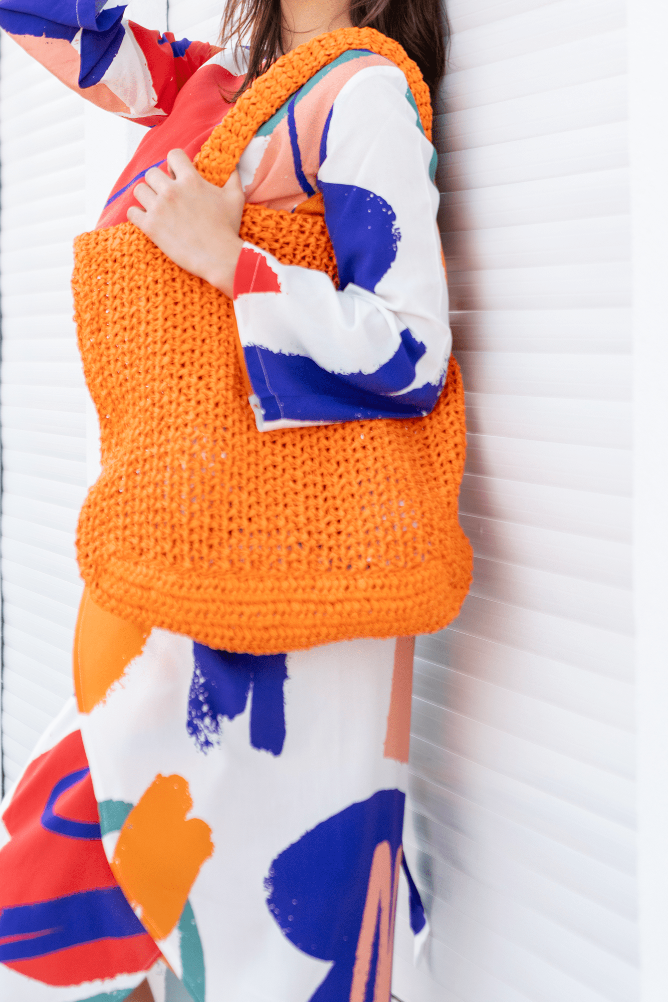 Vibrant Vogue: 2 - Piece Blouse and Skirt Set - Colorful Modern Pattern - Loomaswim.com