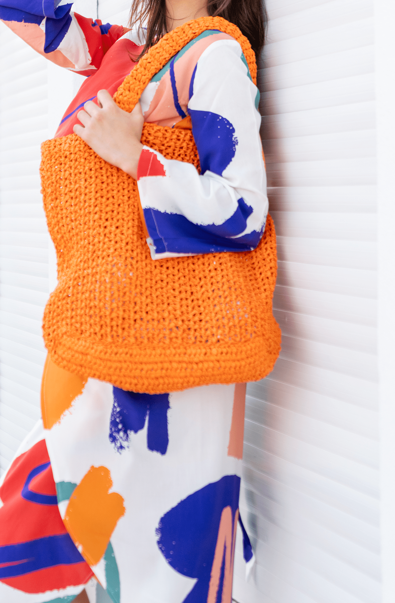 Vibrant Vogue: 2 - Piece Blouse and Skirt Set - Colorful Modern Pattern - Loomaswim.com
