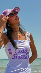 Ciao Bella 💜 – Lavender Swimsuit with Cherry Embroidery - Loomaswim.com