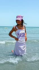 Ciao Bella 💜 – Lavender Swimsuit with Cherry Embroidery - Loomaswim.com