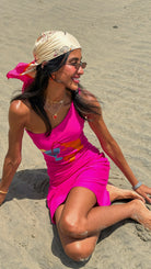 Tropical Sips Fuchsia Swimsuit - Loomaswim.com