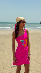 Tropical Sips Fuchsia Swimsuit - Loomaswim.com