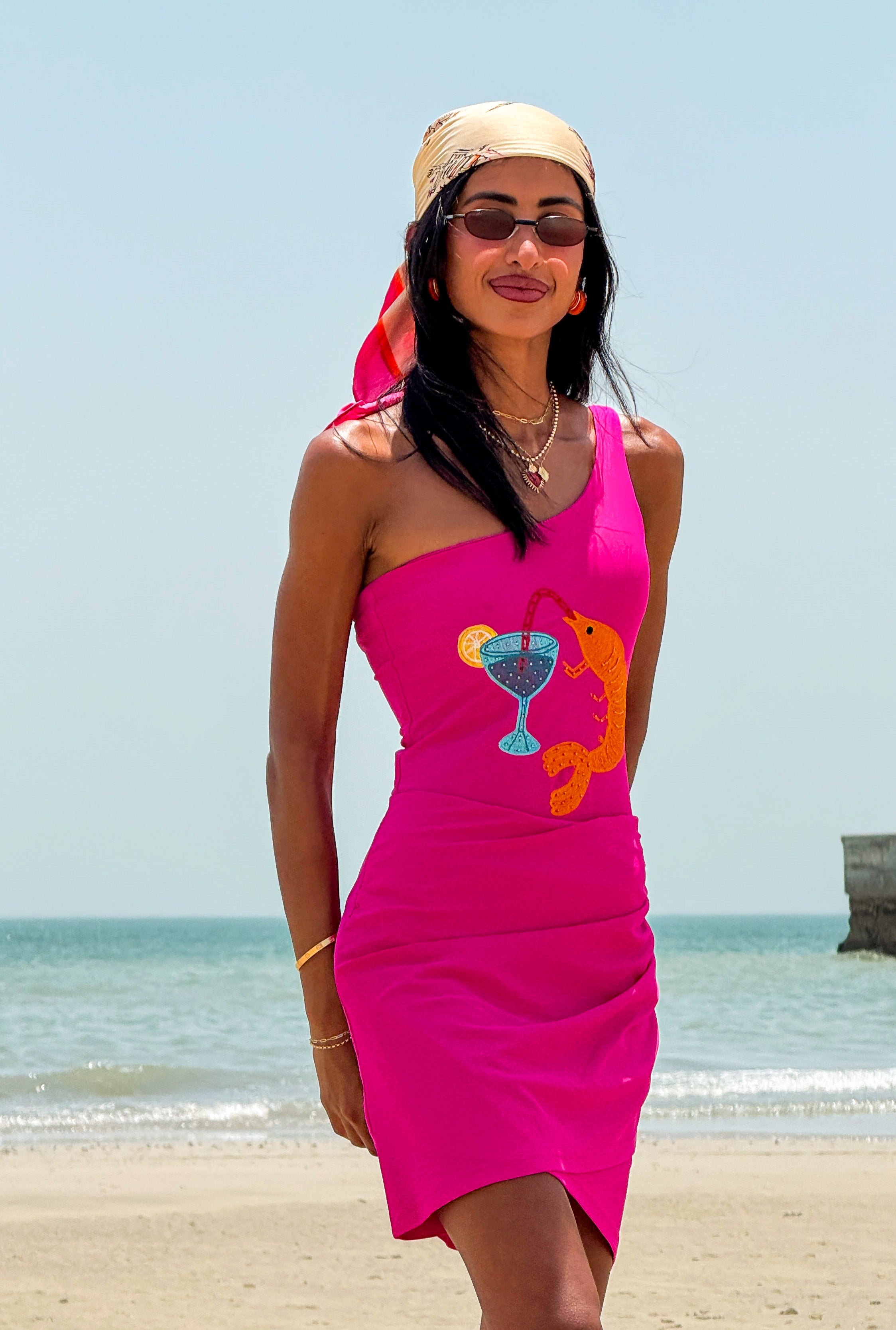 Tropical Sips Fuchsia Swimsuit - Loomaswim.com