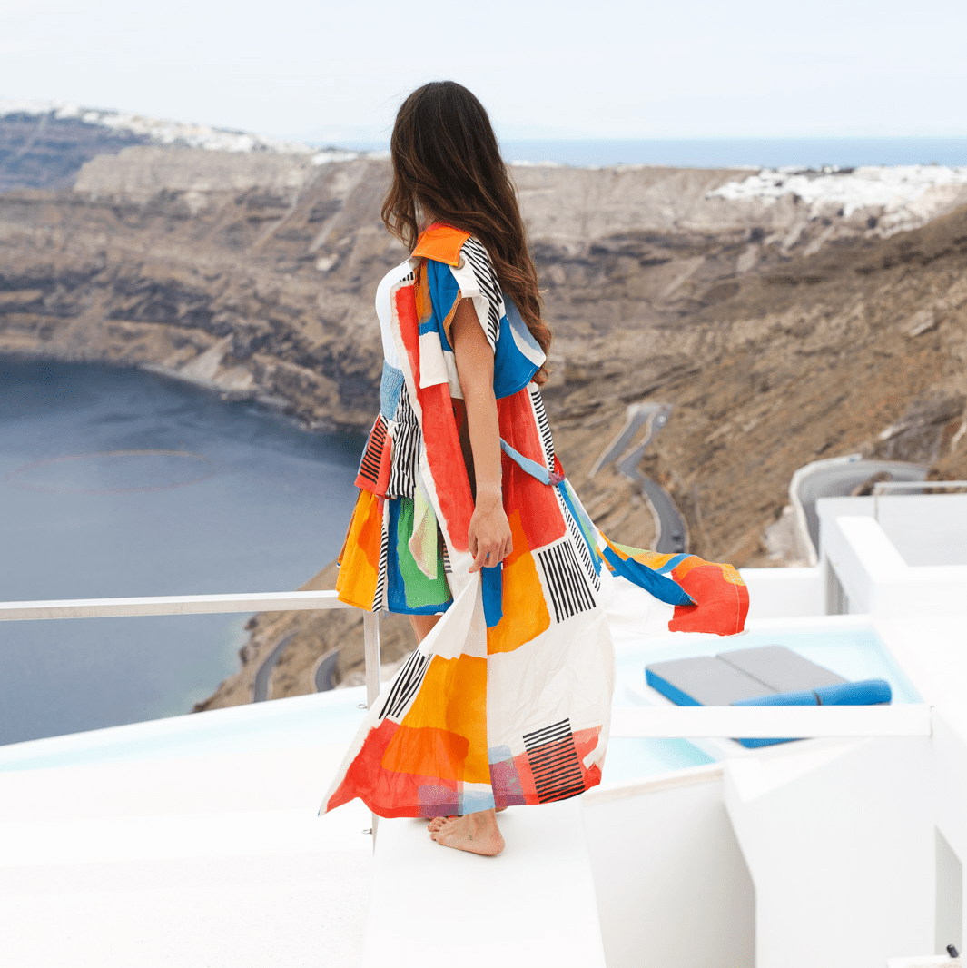 Orange 2 - Piece Resort Set – Skirt & Kimono | Free Size - Loomaswim.com
