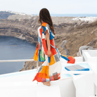 Orange 2 - Piece Resort Set – Skirt & Kimono | Free Size - Loomaswim.com