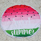 Watermelon Round Beach Towel - Loomaswim.com